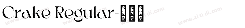 Crake Regular字体转换